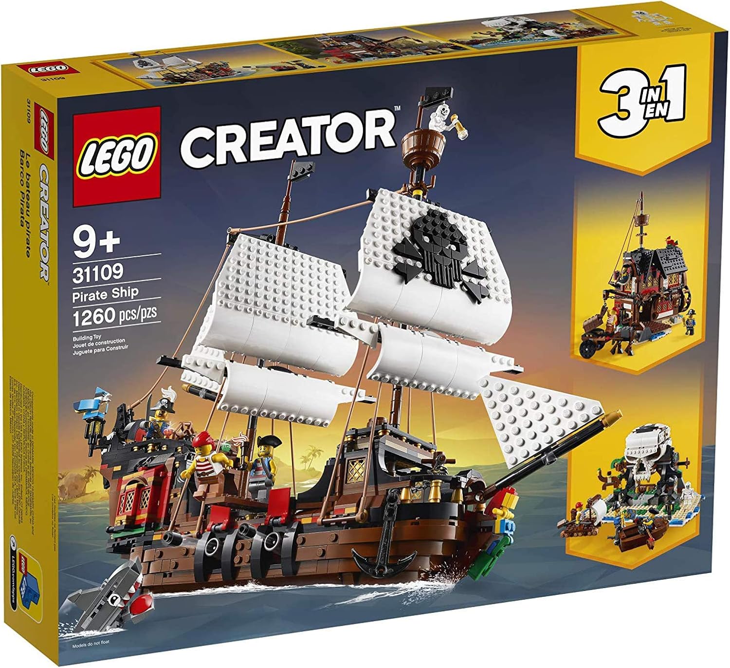 LEGO Creator 3em1: Barco Pirata, 1260 peças