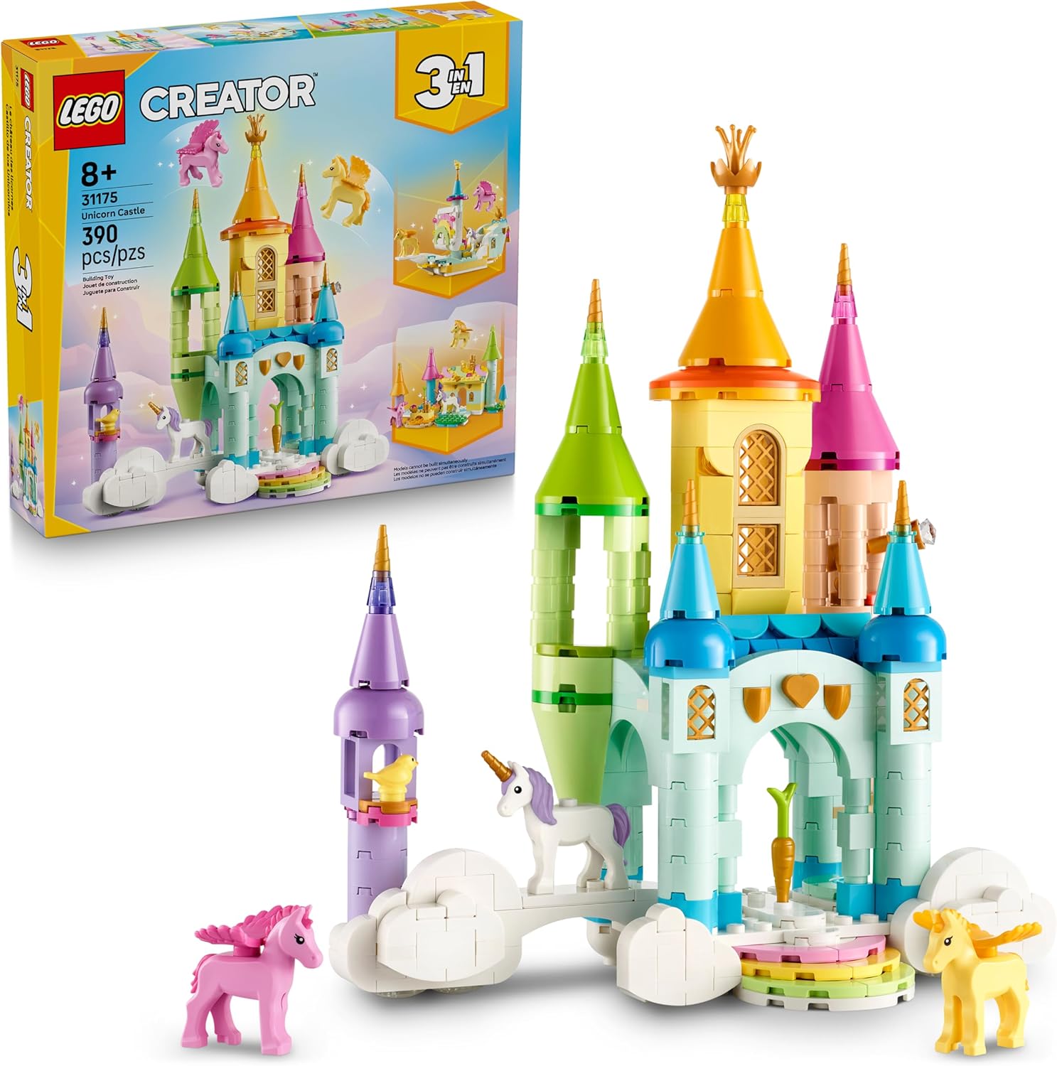 LEGO Creator 3em1: Castelo de Unicórnios, 390 peças