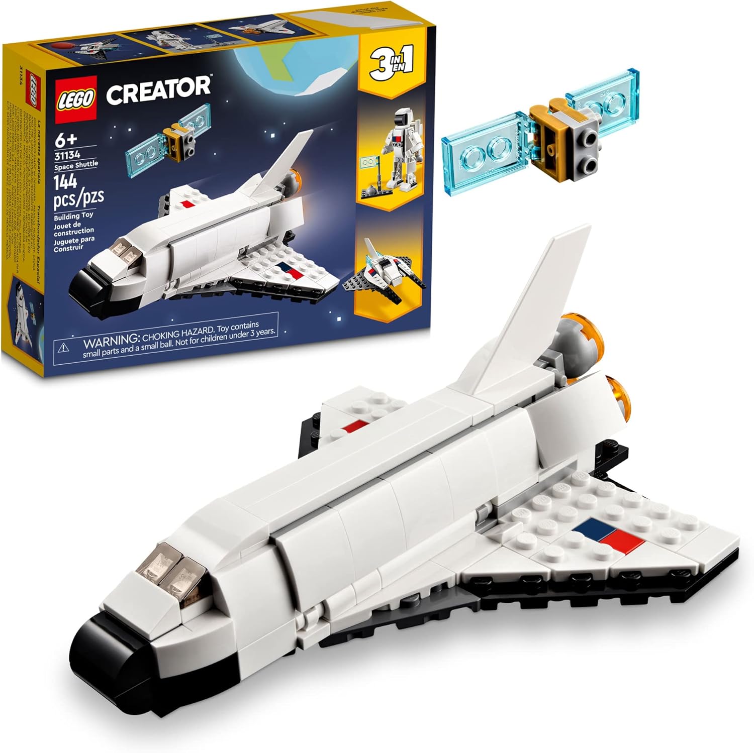 LEGO Creator 3em1:  Ônibus Espacial, 144 peças