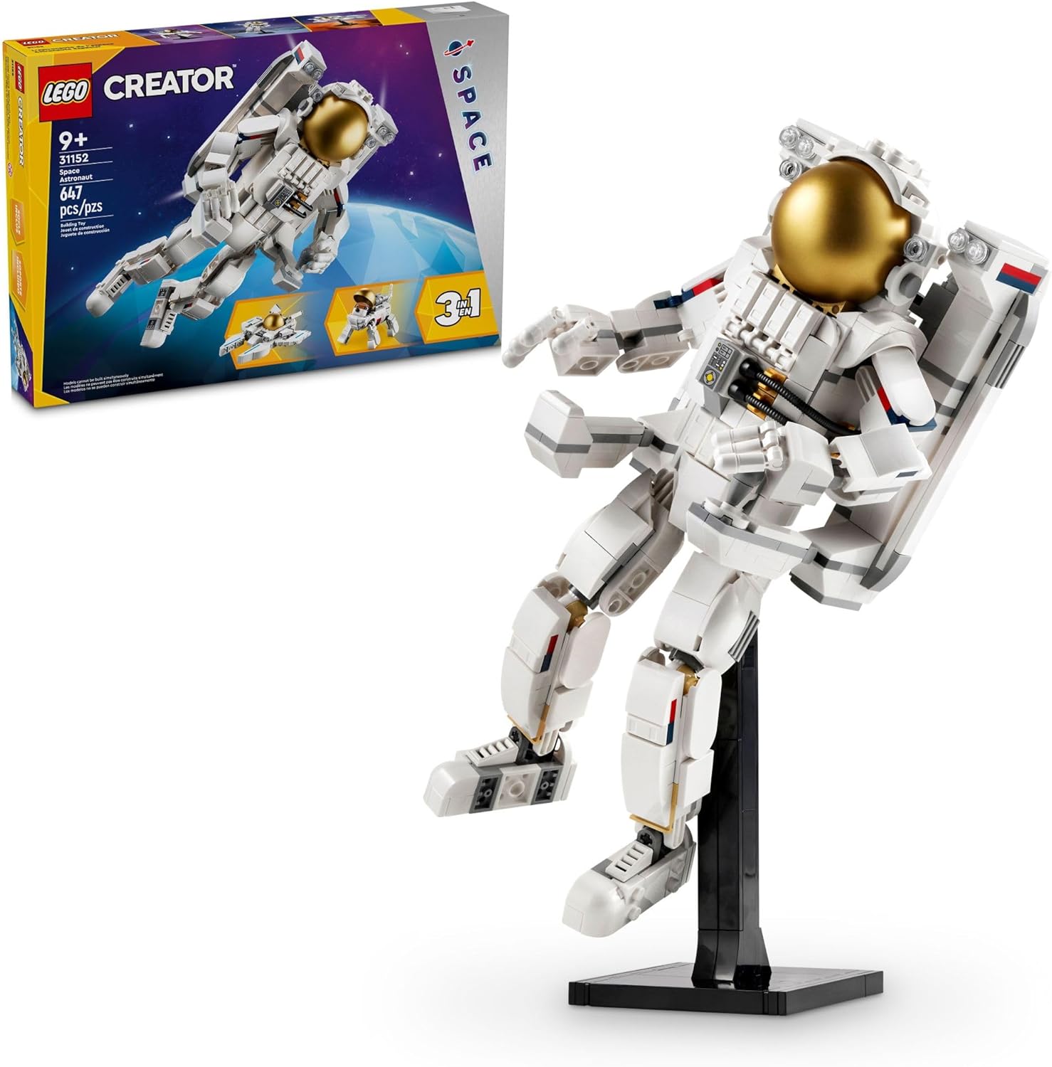 LEGO Creator 3em1: Astronauta, 647 peças