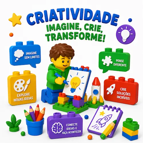 Blocos de montar LEGO para desenvolver a criatividade infantil