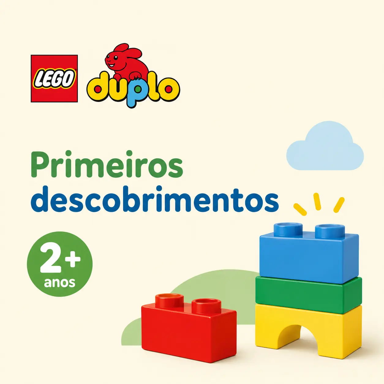 Blocos de montar LEGO para desenvolvimento infantil de crianças de 2 anos