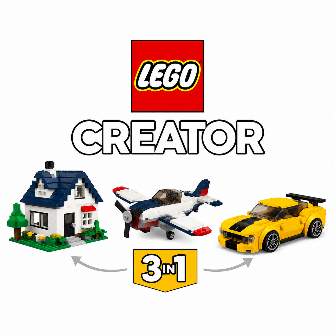 Categoria LEGO Creator 3 em 1  três construções em um único set