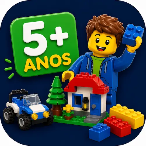 Blocos de montar LEGO para desenvolvimento infantil de crianças de 5 anos