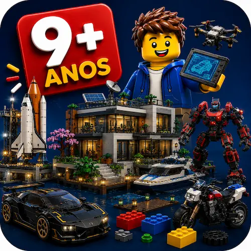 Blocos de montar LEGO para desenvolvimento infantil para crianças de 9 anos